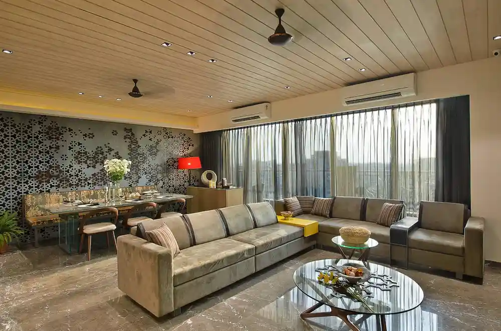 JMS Silver Living Luxury Apartment Living Room